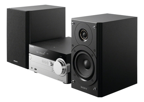 Minicomponente Sony CMT-SX7 negro y plateado con bluetooth 100W de potencia -