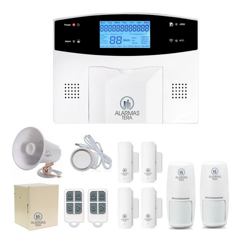 C20 Alarma Casa Negocio Wifi+telefono+celular Gsm Corneta Tipo Bancaria Con Gabinete Inalambrica Y Alambrica  