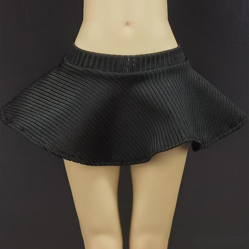 Falda Para Mujer A Escala 1:6, Vestido Informal Retro Negro