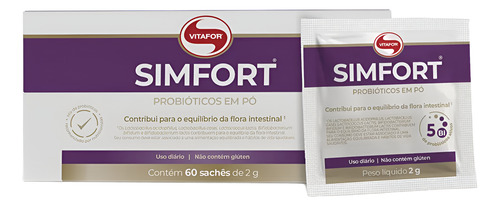 Simfort Probiótico Vitafor 60 Sachês