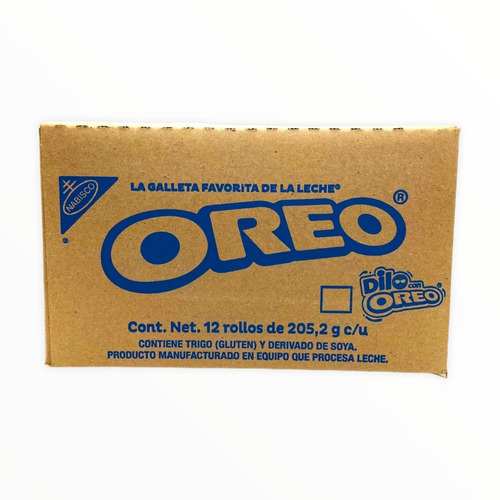 Caja Con 12 Rollos De Oreo 205.2g Auténticas Granel