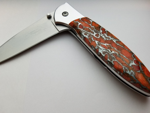 Papá Noel Stoneworks Cuchillo Con Mango De Zn Y Naranja