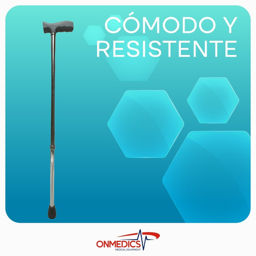 Imagen 6 de 6 de Bastón Ortopédico Ergonómico Ajustable Goma Antiderrapante