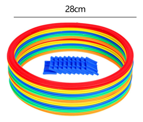 Juego De Anillos De Rayuela, Salto De 28cm 10 Anillos