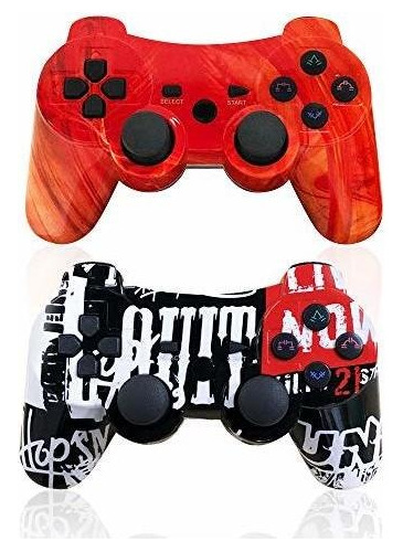 Chengdao Ps3 Controller 2 Pack Wireless 6-axis Dual Shock Ga