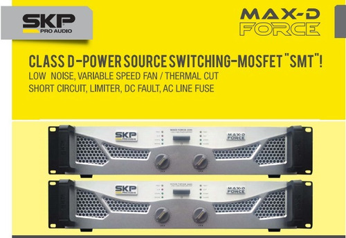 Amplificador De Potencia Digital 1100w+1100w Skp Maxd F2220