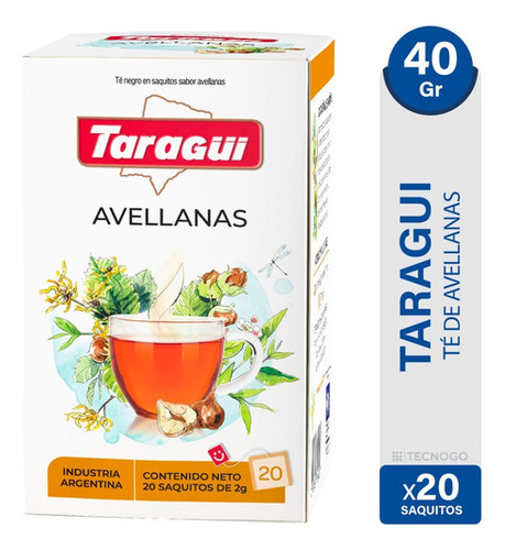 Pack X2 Te Sabor Avellanas Taragui Negro Infusion