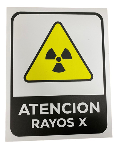 Cartel Atención Rayos X  Alto Impacto 22x28  