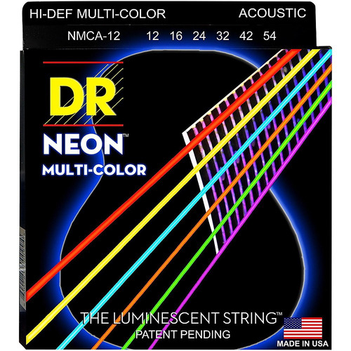Cuerdas Guitarra Acústica Dr Strings Hi-def Neon