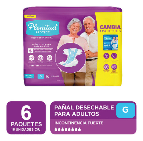 Pañales Para Adultos Plenitud Pañal Protect G X16u Pack X6