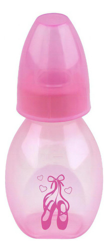 Mini Mamadeira Color (chuca) Com Bico Em Silicone 60ml  Rosa