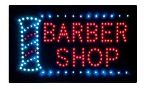 Aviso Luminoso Led Barber, Barbería Peluquería Publicidad