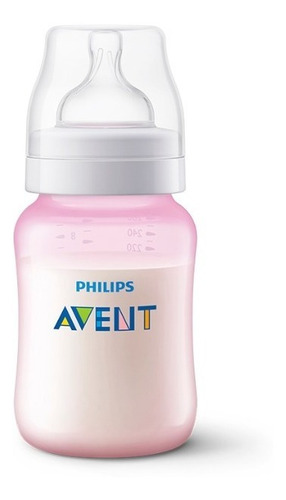 Kit Mamadeiras Avent Anticólica 125/260 Rosa + Bico N4