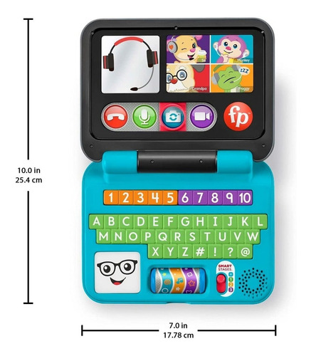Imagen 2 de 4 de Laptop Computadora Fisher Price Infantil Bebes Sonidos Luces