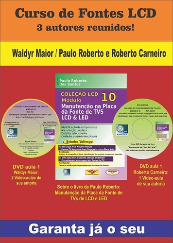 Livro E Dvd Aula Placa Da Fonte Tvs Lcd E Led