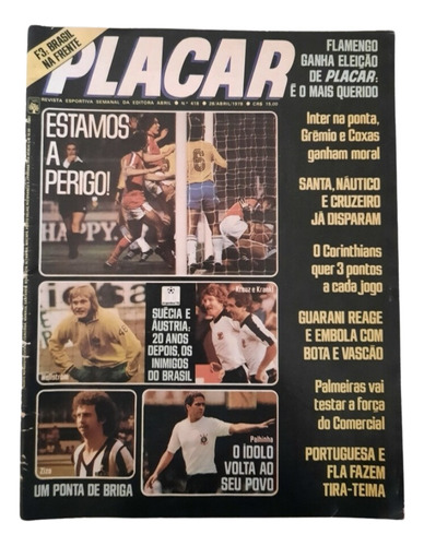 Revista Placar Flamengo Nº418 Abril 1978  186