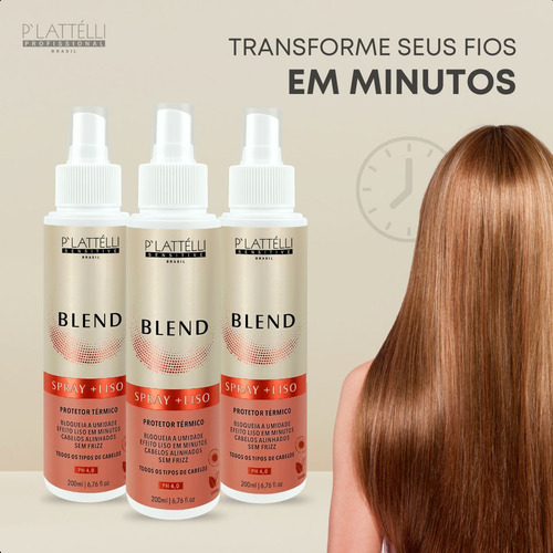 Perfume Para Cabelo Blend Plattelli 200ml Liso Dos Sonhos