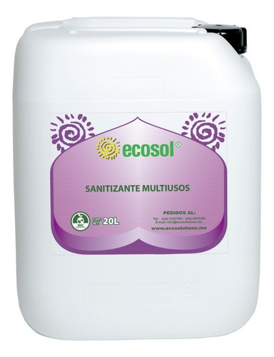 Imagen 1 de 1 de Sanitizante Multiusos 20l, Biodegradable, Ecosol