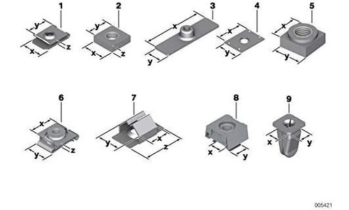 Bmw Genuino 63-17-1-367-868, Expansión Tuerca