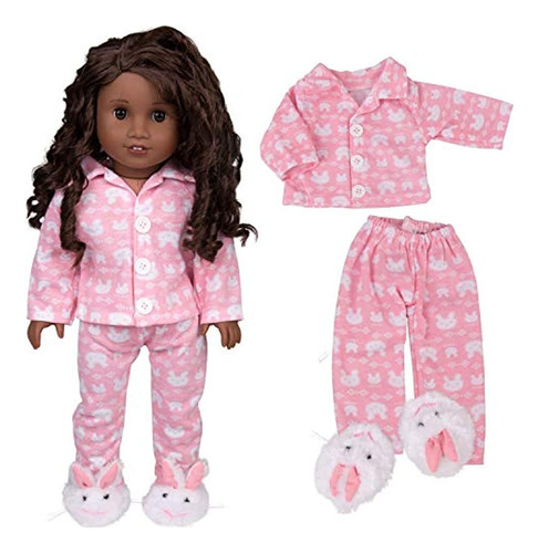 Vestirse A Lo Largo Del Pijama Dolly Bunny Doll Para Muñ