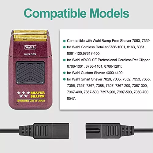  Wahl 7060-700 Bump-Free Shaver Rechargeable Cord or