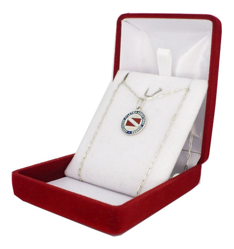 Cadena Unisex Dije Escudo Argentinos Juniors Plata Futbol