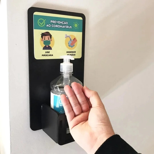 Suporte Para Álcool Gel Entrada Loja Parede Ou Mesa
