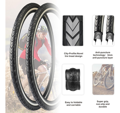 Makelen 2 Paquete Resistente A Los Pinchazos 700x35c Road Bi