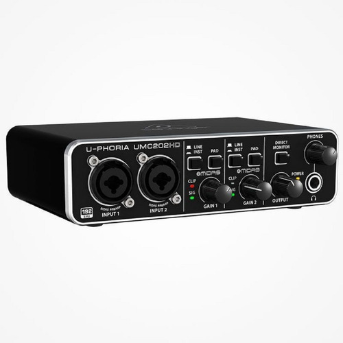 Placa De Sonido Behringer Ucm202hd Interface Usb Externa 2i2