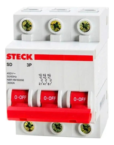 Disjuntor Steck 3p 16a 3ka Linha Din - Alta Performance