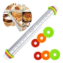Comprar Rodillo Medidor Repostería Ajustable 4 Niveles Masa Acero In