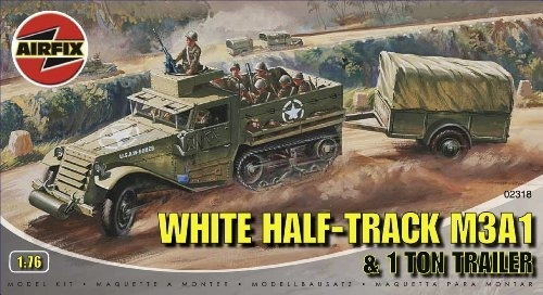 Kit Militar: Half-track M3a1 Y Remolque 10n - 1:76 Escala