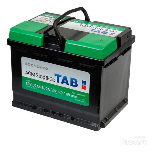 Bateria Tab Agm Start Stop 47-1100 1000 Amp