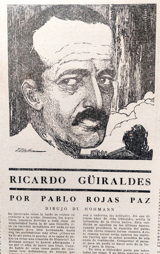 Ricardo Güiraldes 1927 Pablo Rojas Paz Hohmann