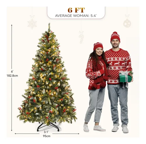 Árbol De Navidad Yitahome, Madera De Pino Predecorada, Preil