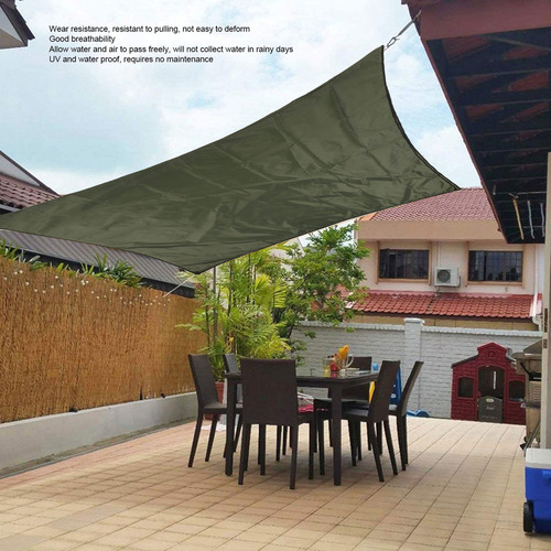 Vela Rectangular For Sombra De Sol For Patio Verde
