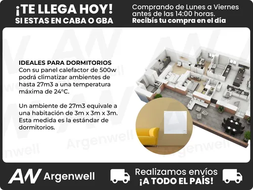 Combo 2 Paneles 500w Panel Calefactor Eléctrico Temptech