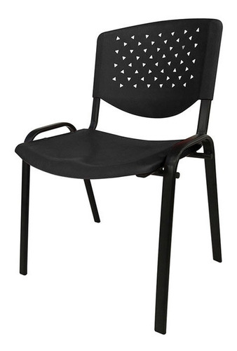 Silla Económica Plástica Apilable Campbell X4 Estructura de la silla Negro
