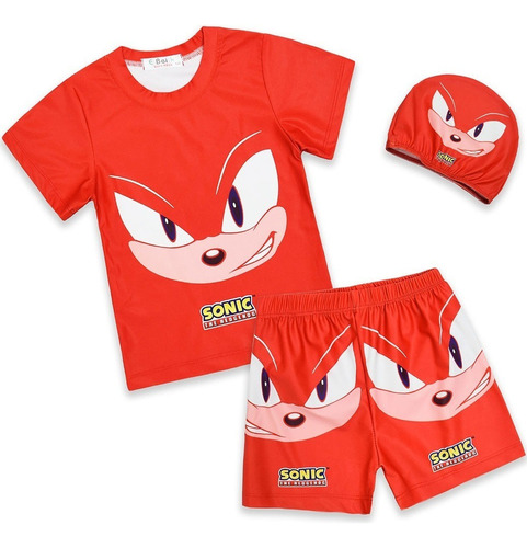 Conjunto De Traje De Maño De Sonic The Hedgehog Para Niños