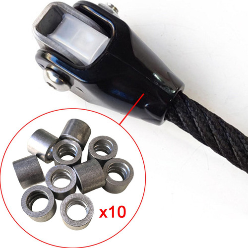 10 Piezas De Manga De Bucle De Aluminio De Aluminio Férulas