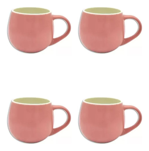 Set X 4 Tazas Desayuno Varios Diseños 