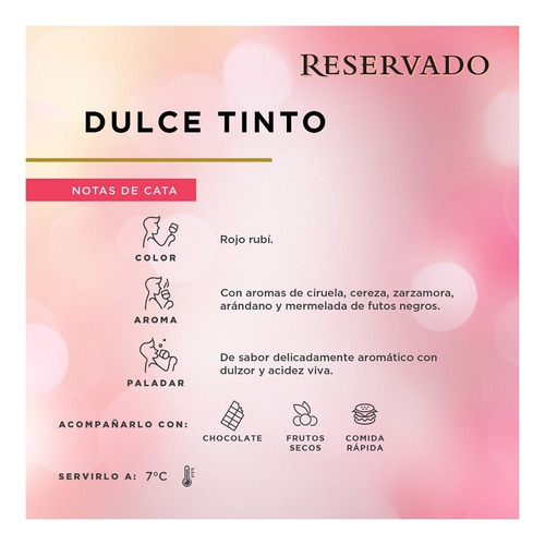 Vino Reservado Dulce Tinto Concha Y Toro 750 Ml