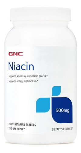 Gnc Niacina 500mg 240 Tabs Vitamina B3 Mejor Calidad De Eeuu