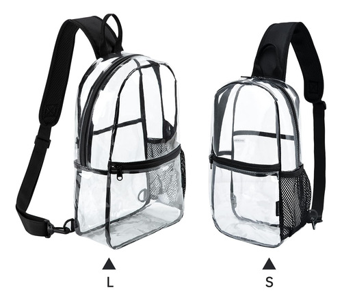 Mochila Transparente Bolsa Transparente: Bandolera De P...
