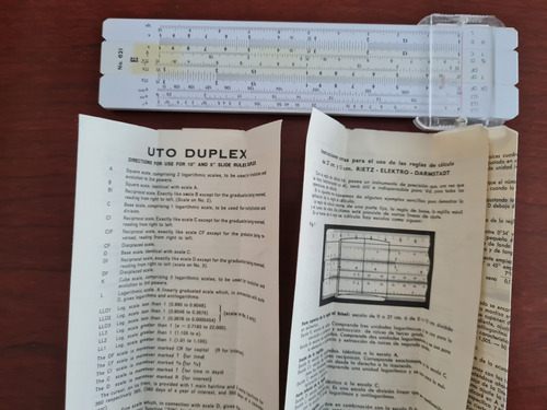 Regla Calculo Uto No. 621, 15 Cm