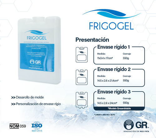 Frigogel | Compresas De Gel Congelante, Envase Rígido Mod 1