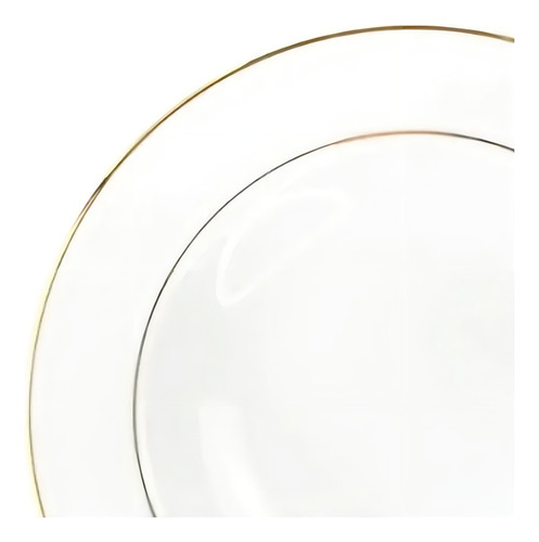 Jogo De Pratos Raso 27cm Kit 4pcs Borda Dourada Majesty Gold