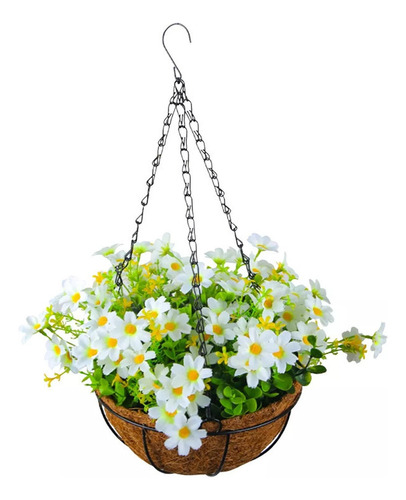 Cesta Colgante De Flores Artificiales, Maceta Colgante De