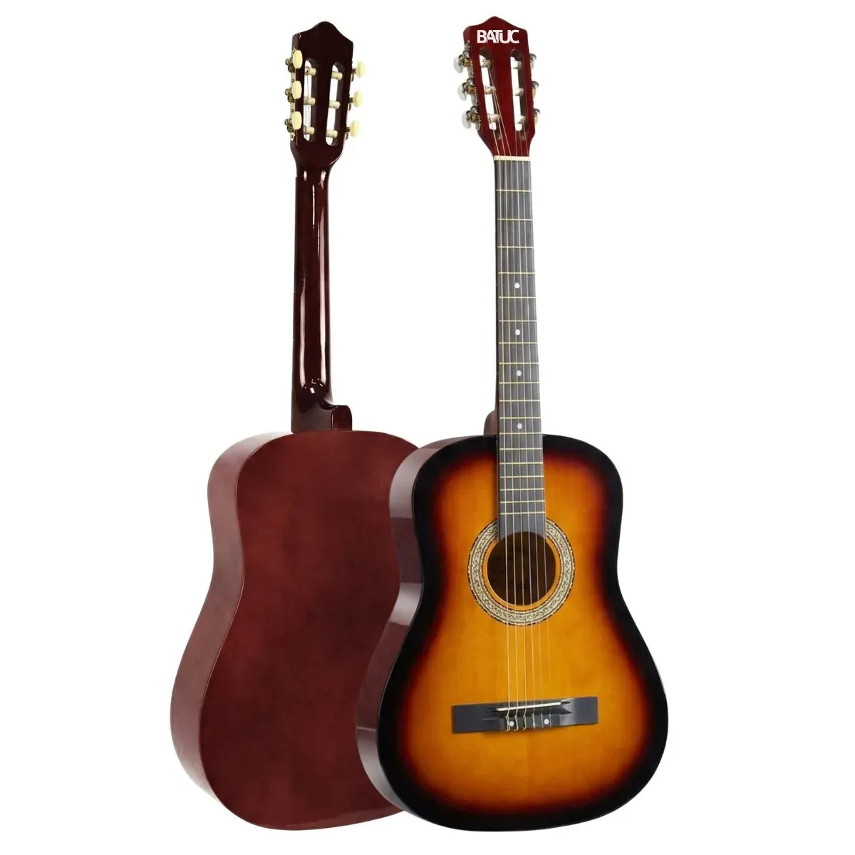 Violão Acústico Iniciante Clássico Batuc Bn50 6 Cordas Nylon Estudante Cor SB Sunburst