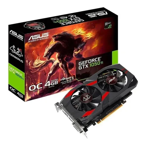 Placa de Vídeo Asus GeForce GTX 1050 Ti OC 4 GB GDDR5 para Jogos